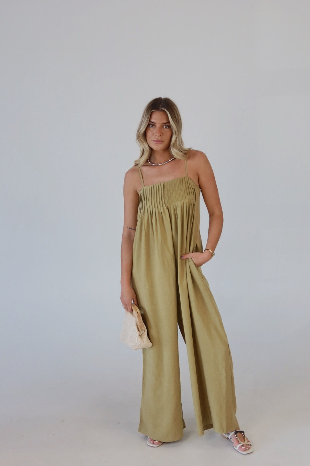 Eden Wide Leg Linen Jumpsuit