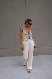Brieanna Lace Trim Tank Top
