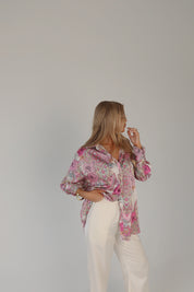 Lilianna Satin Button-Down Top