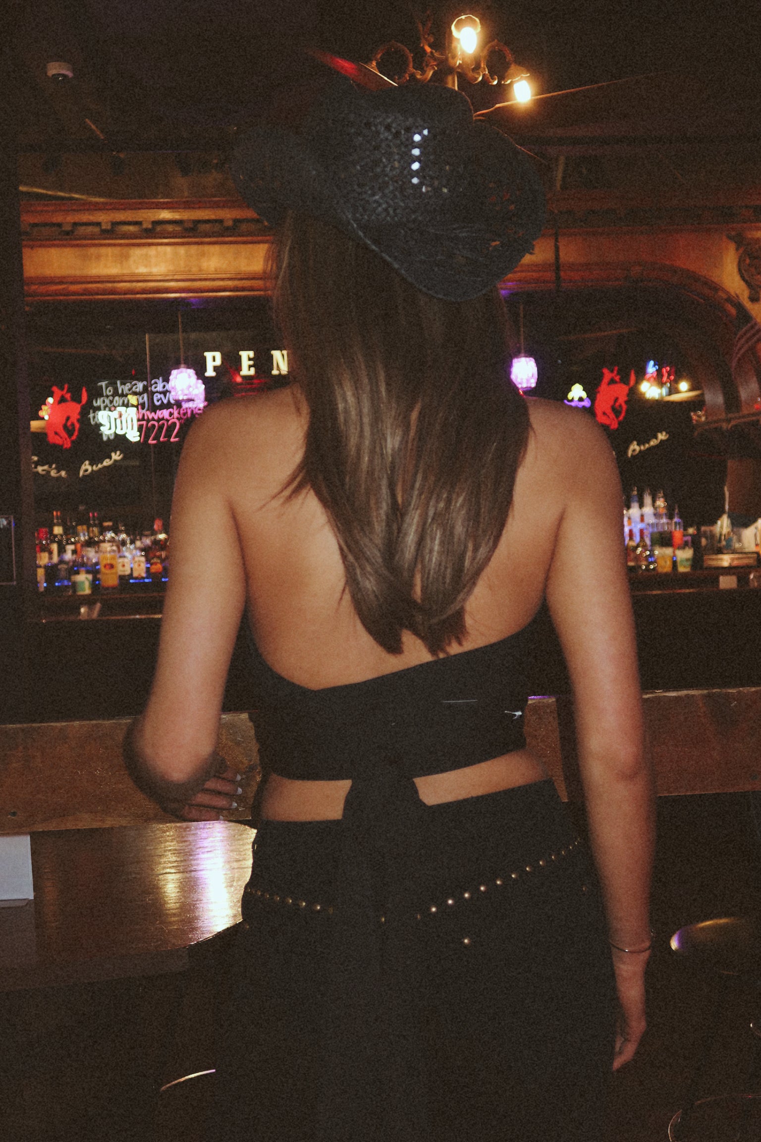 SALE :Zia Studded High Rise Straight Jeans