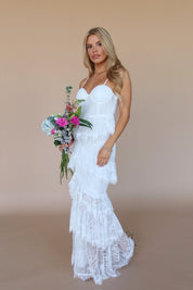 Mabel Lace Bustier Maxi Dress