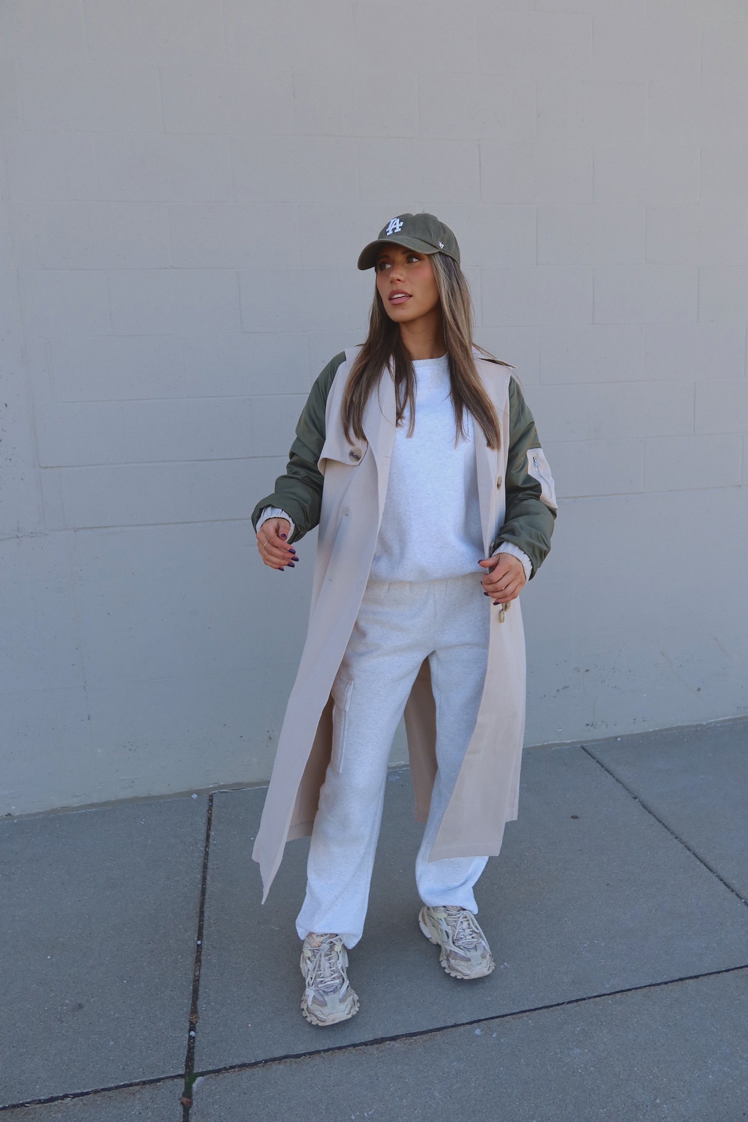 Khaki Combo Trench Coat