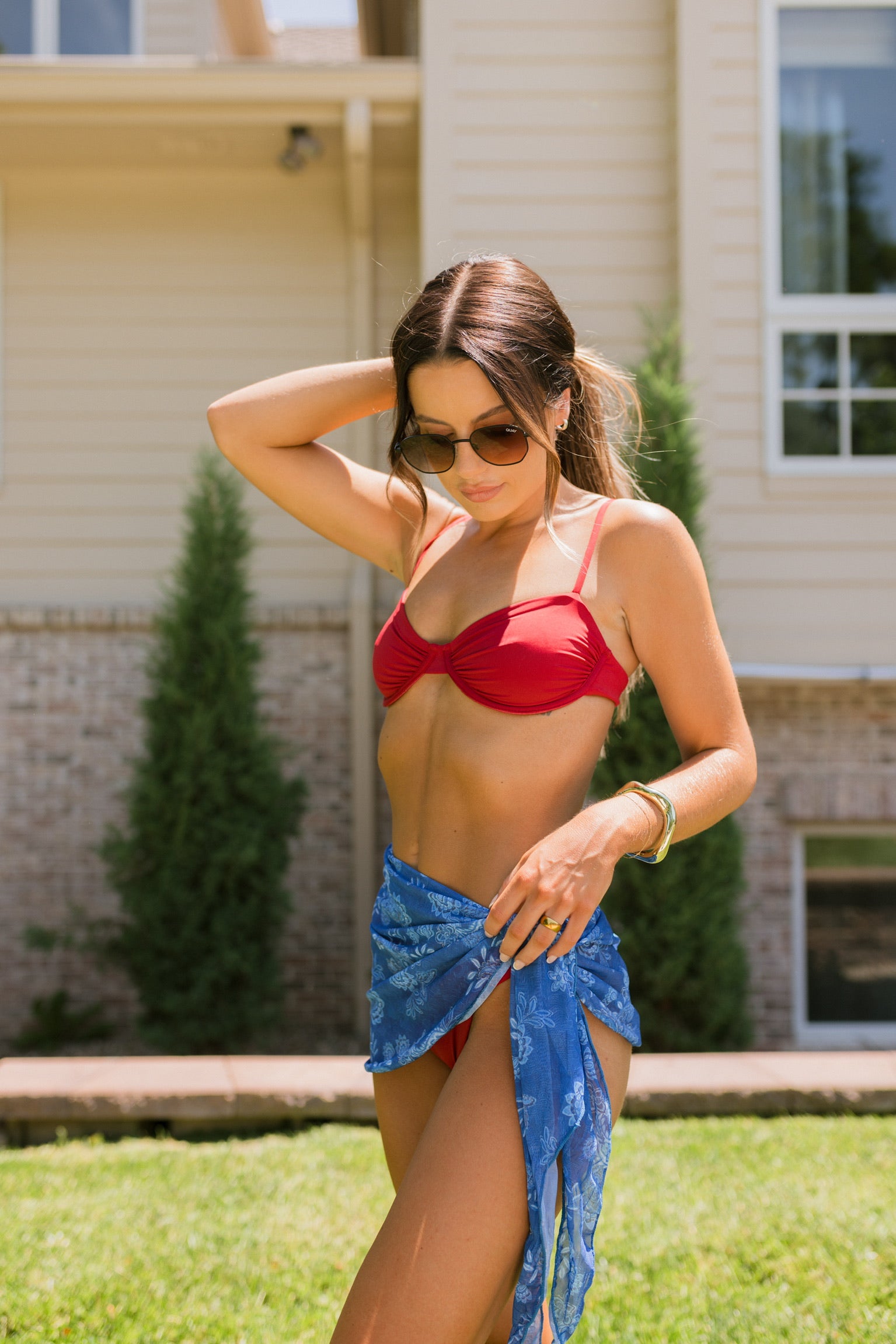 Burgundy Underwire Bikini Set