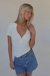 Mel V-Neck Collared Top