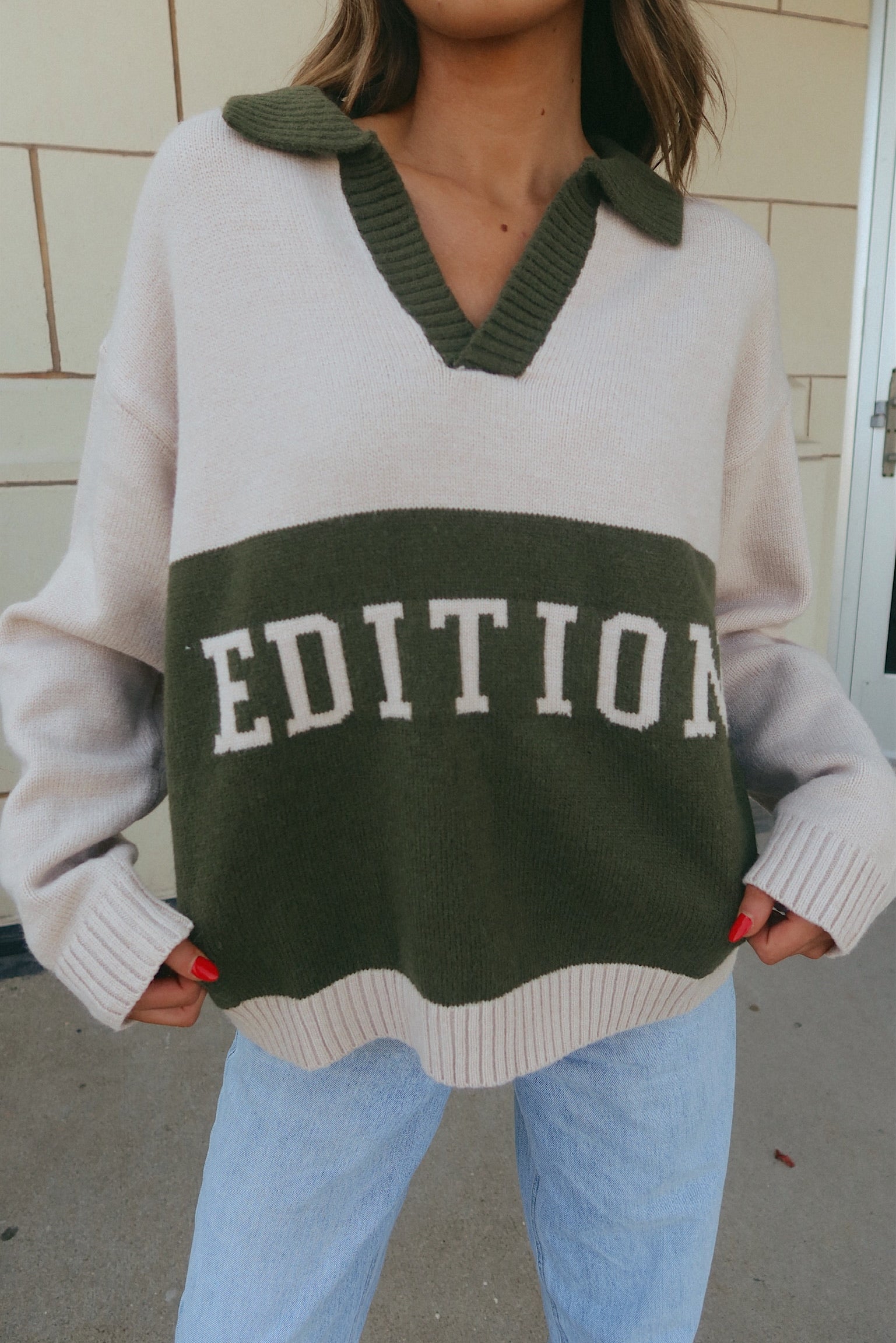 Edition Oversized Collared Sweater