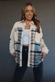 Kalen Contrast Plaid Shacket