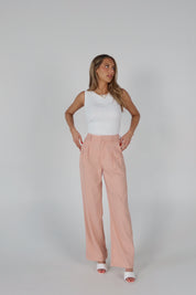 Lizzy High Waist Trousers In Blush