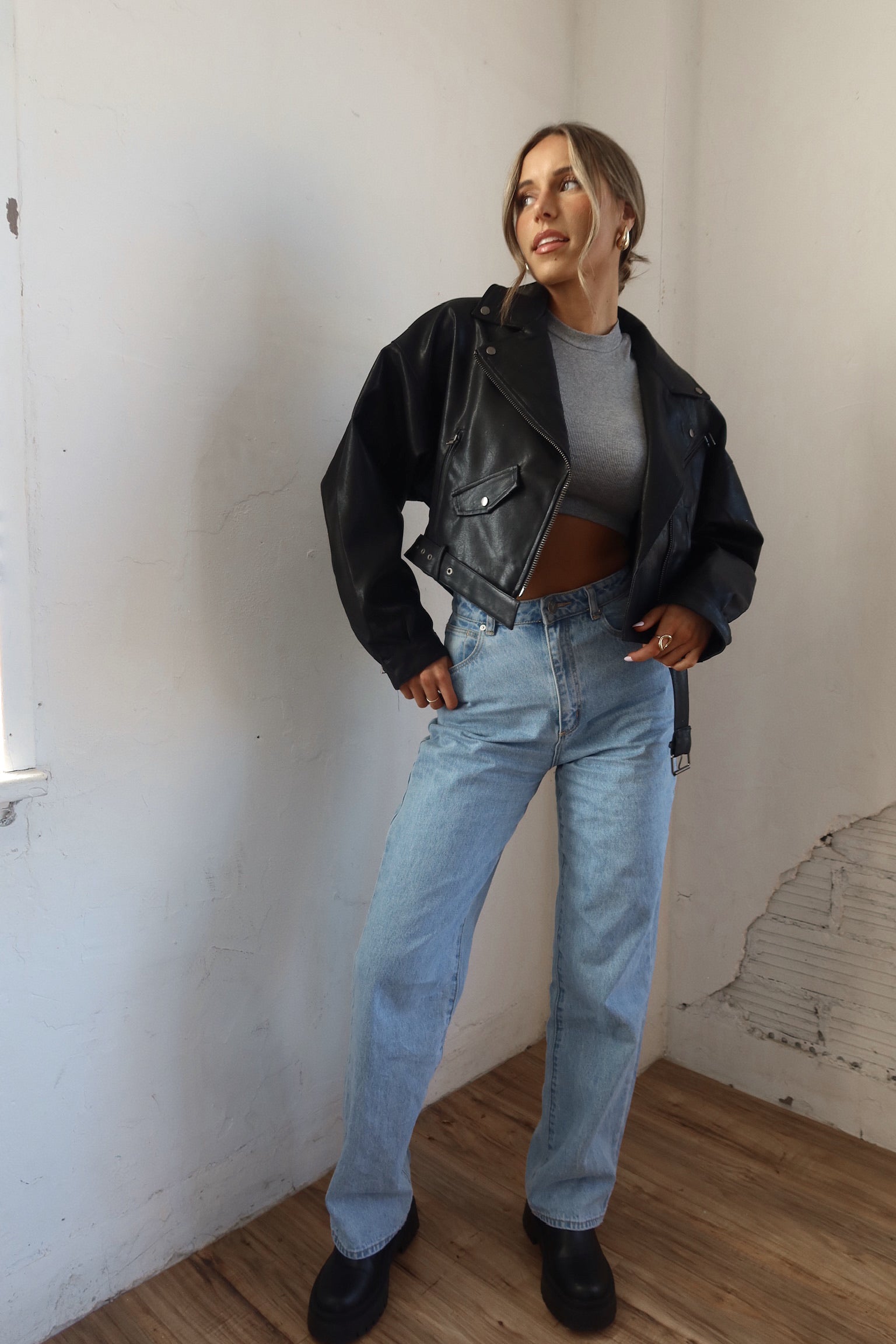 RESTOCKED : Zayna Leather Moto Jacket
