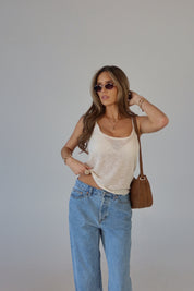 Elena Relaxed Tank in Cream