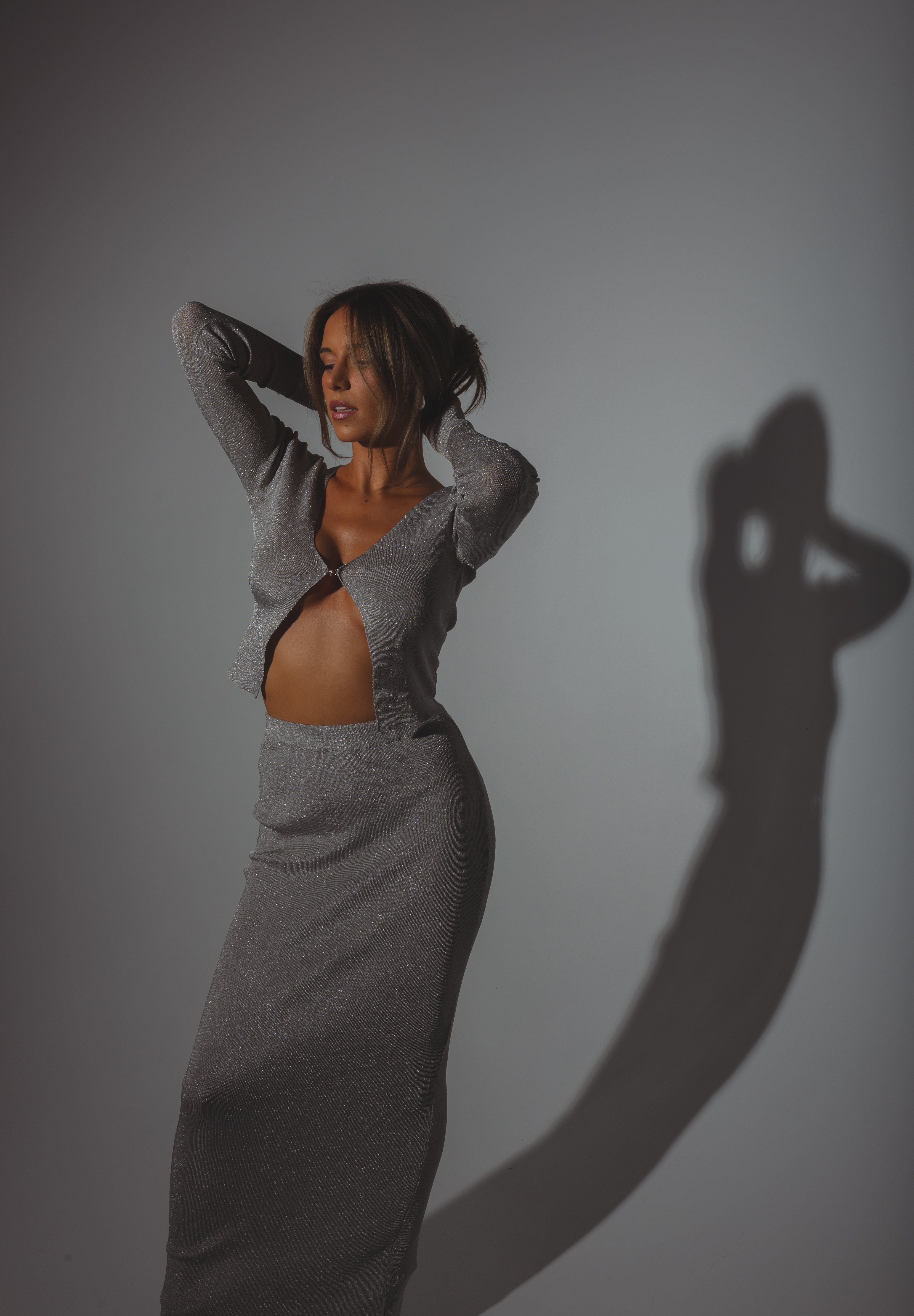 Xandra Shimmer Knit Top