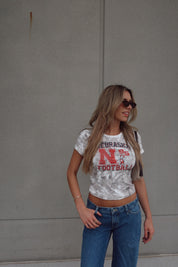 Nebraska Football Camo Baby Tee