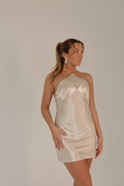Camilla Satin Halter Dress