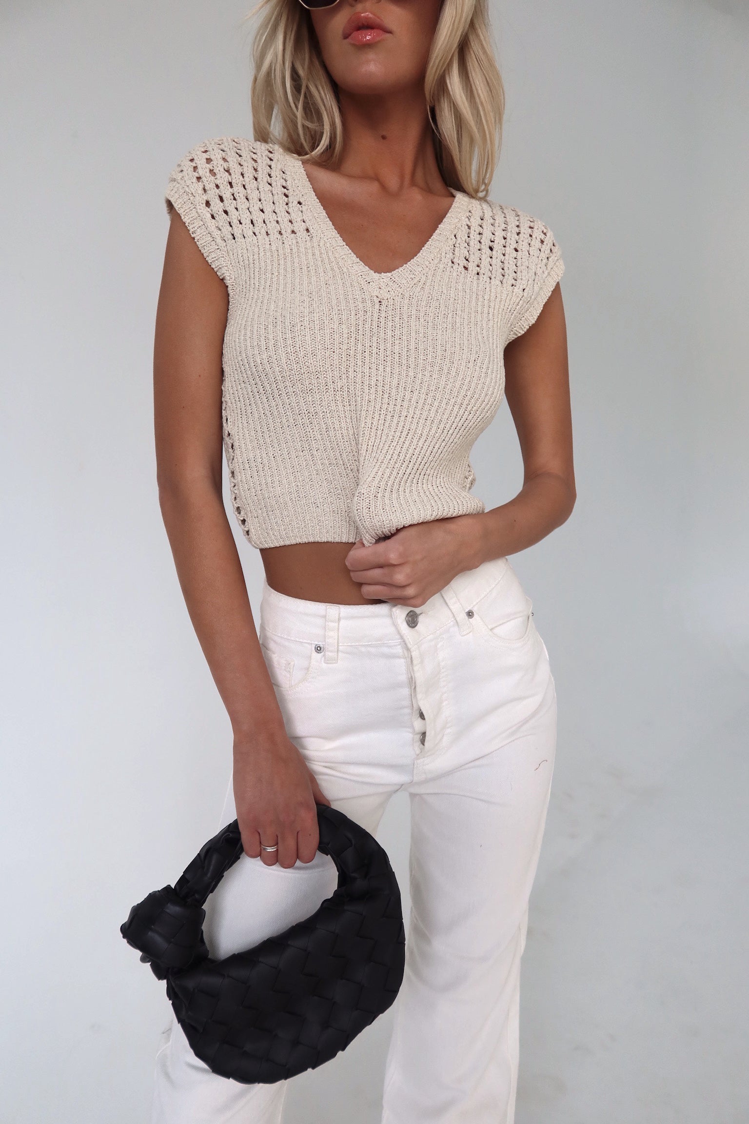 Lianna Crochet Knit Reversible Top