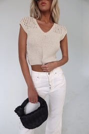 Lianna Crochet Knit Reversible Top