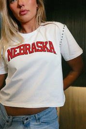 No Place Like Nebraska Studded Tee