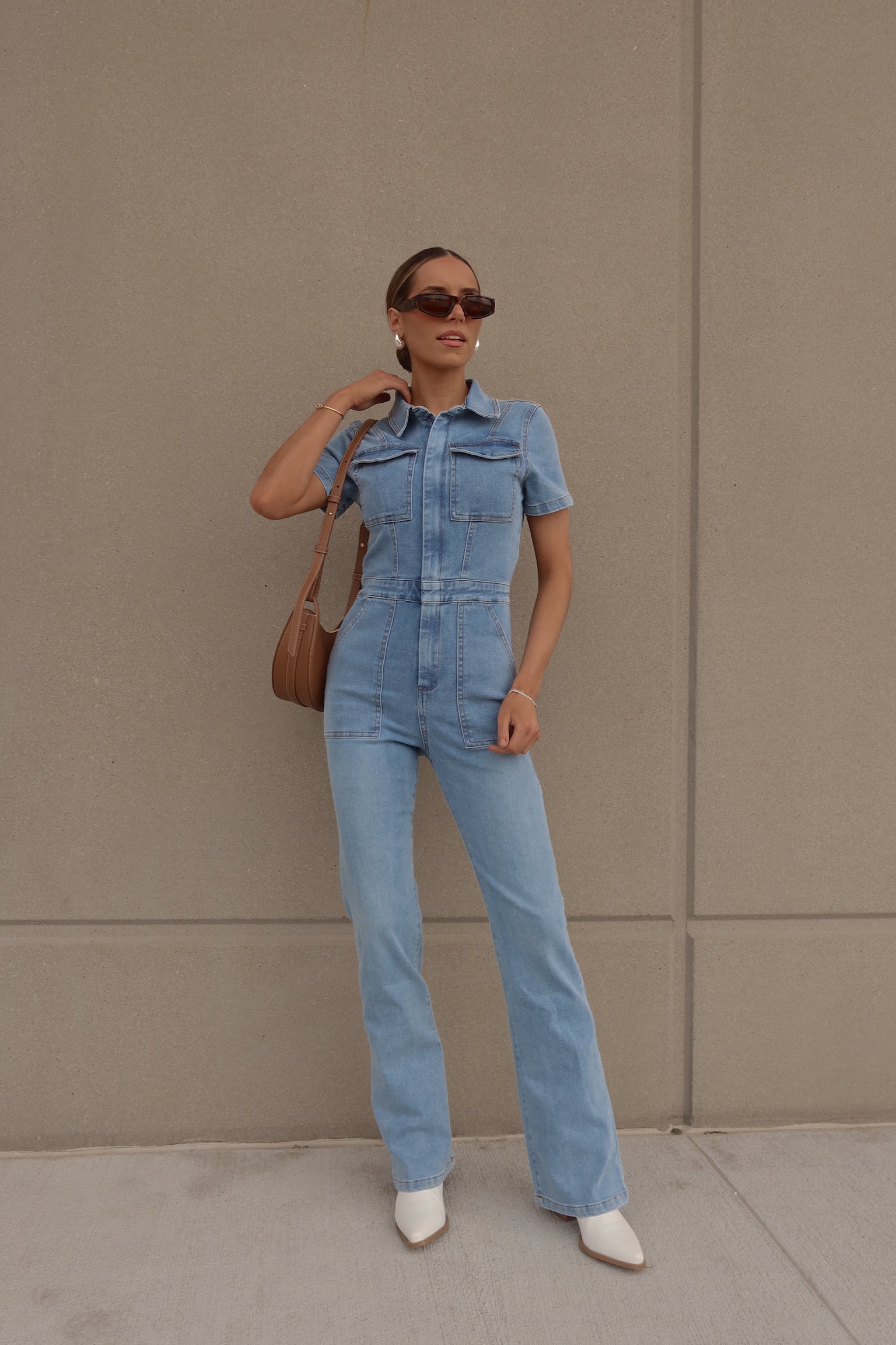 Chelsey Blue Denim Jumpsuit