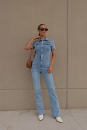 Chelsey Blue Denim Jumpsuit