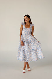 Veda Floral Tiered Midi Dress