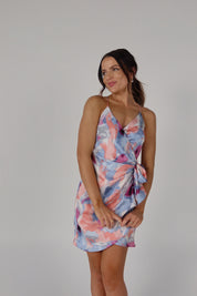 RESTOCKED :Willa Multi Color Silk Wrap Dress