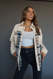 Kalen Contrast Plaid Shacket