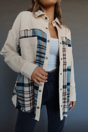 Kalen Contrast Plaid Shacket