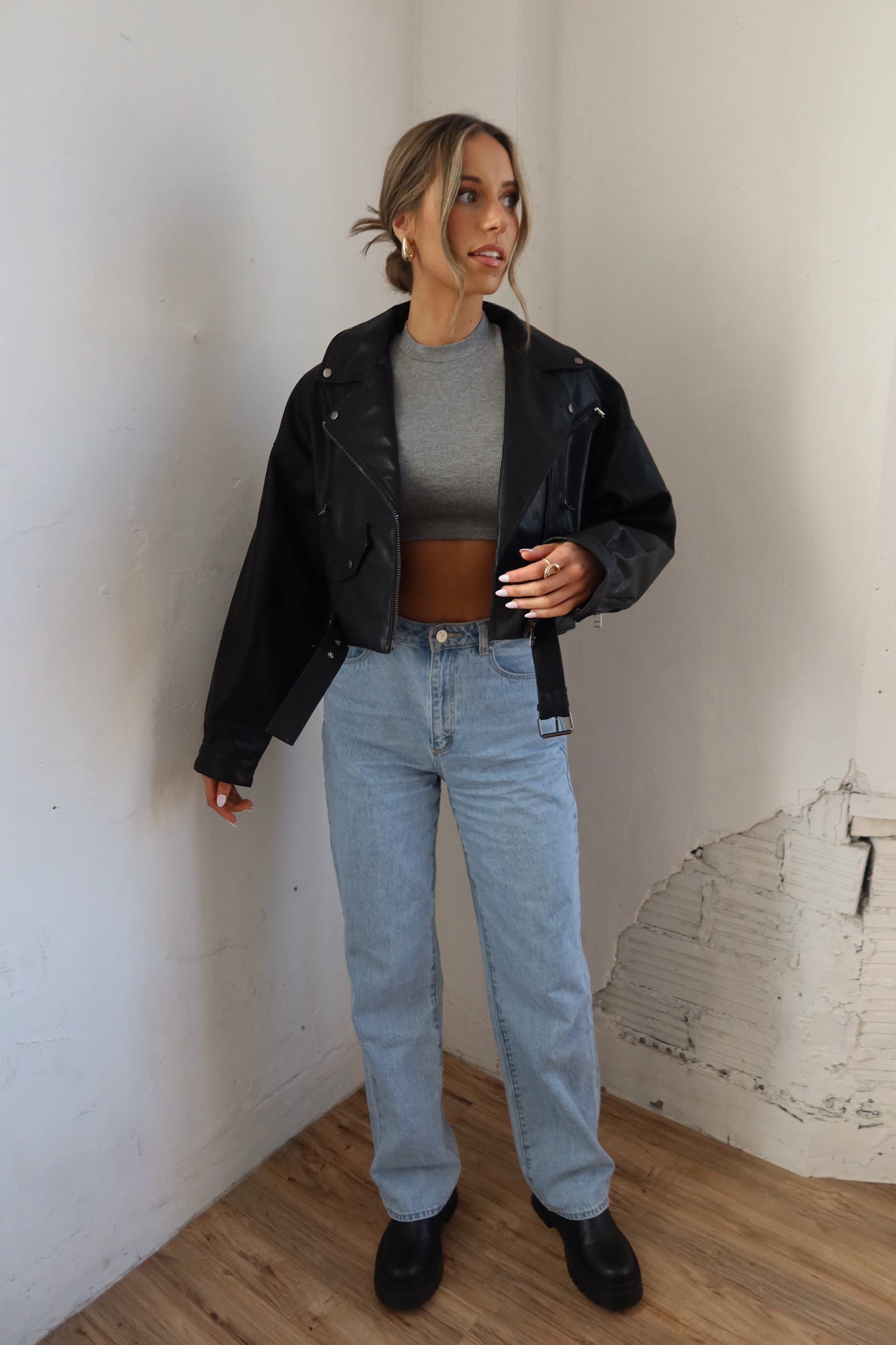 RESTOCKED : Zayna Leather Moto Jacket