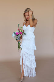 Mabel Lace Bustier Maxi Dress