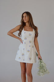 Elora Embroidered Mini Dress