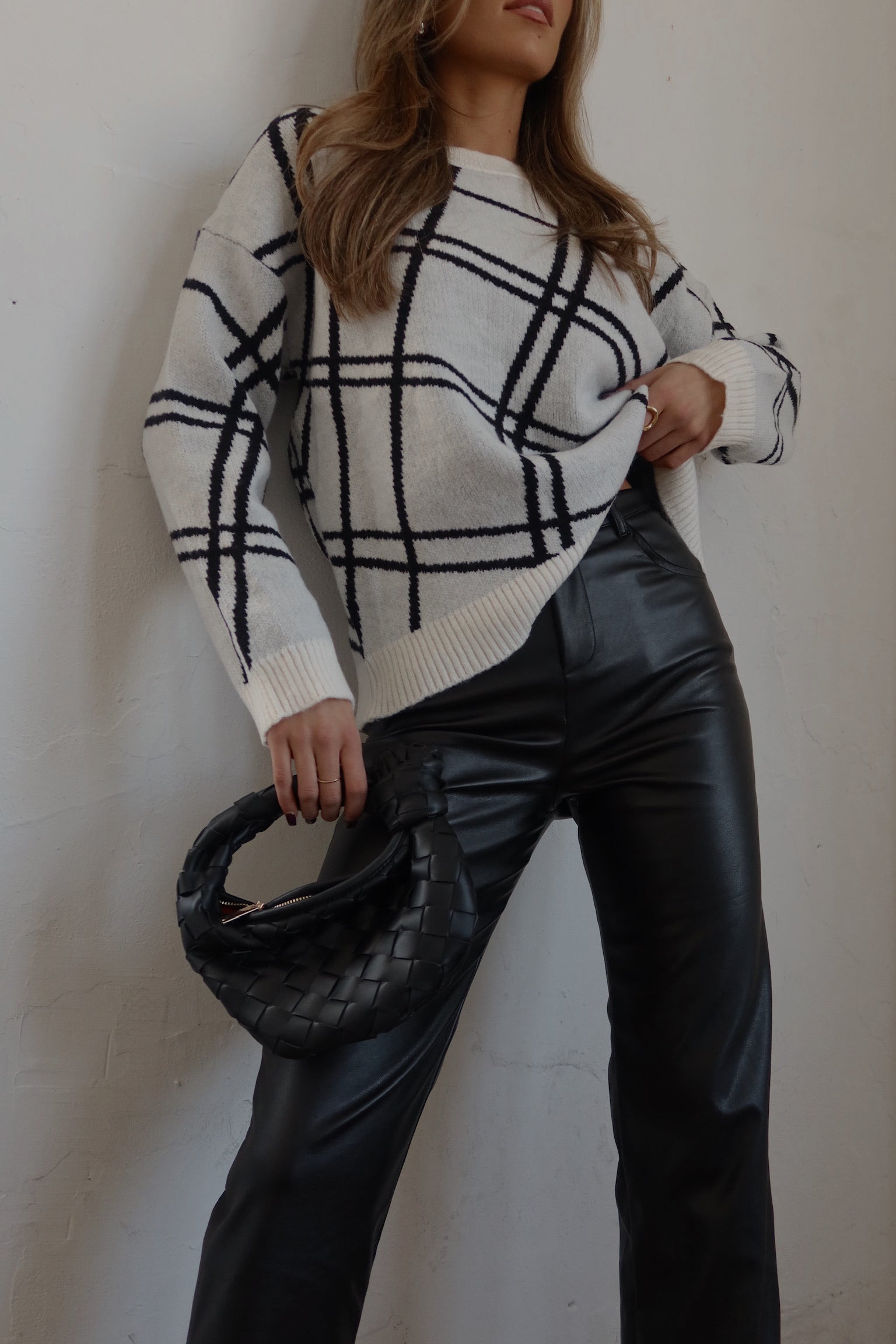 RESTOCKED :Avery Plaid Knit Sweater