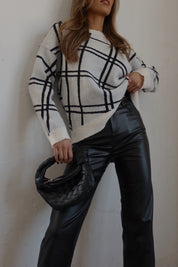 RESTOCKED :Avery Plaid Knit Sweater