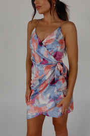 RESTOCKED :Willa Multi Color Silk Wrap Dress