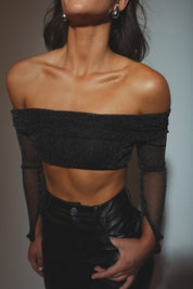 Elena Shimmering Crop Top