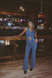 Lainey Bootcut Denim Jumpsuit
