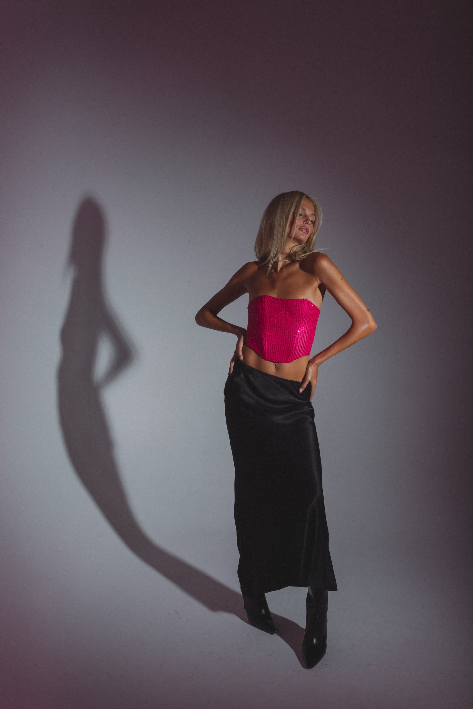 Addie Sequin Strapless Top