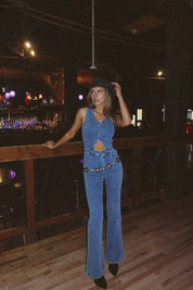 Lainey Bootcut Denim Jumpsuit