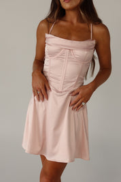 Kelsea Satin Bustier Mini Dress
