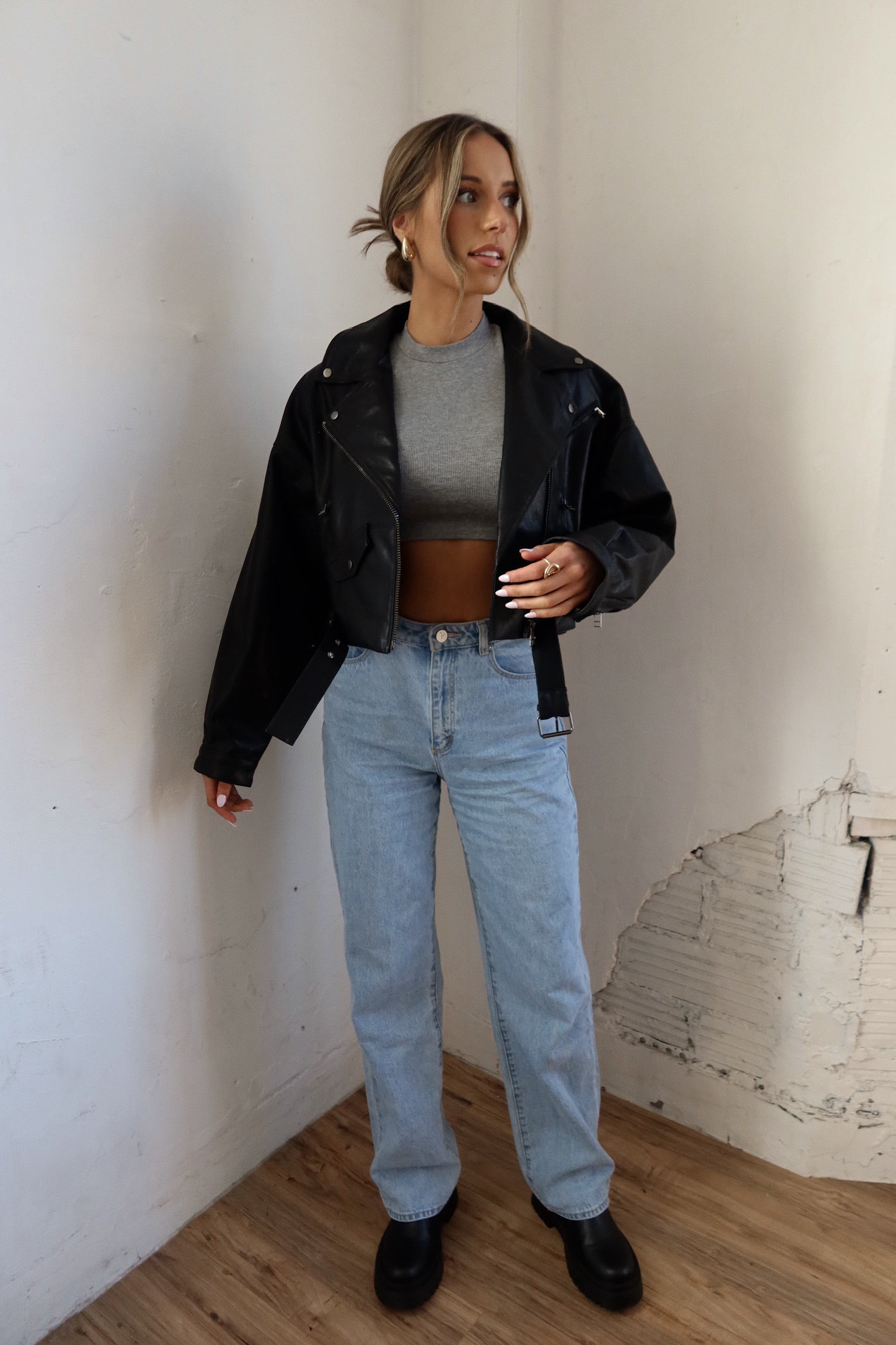 RESTOCKED : Zayna Leather Moto Jacket