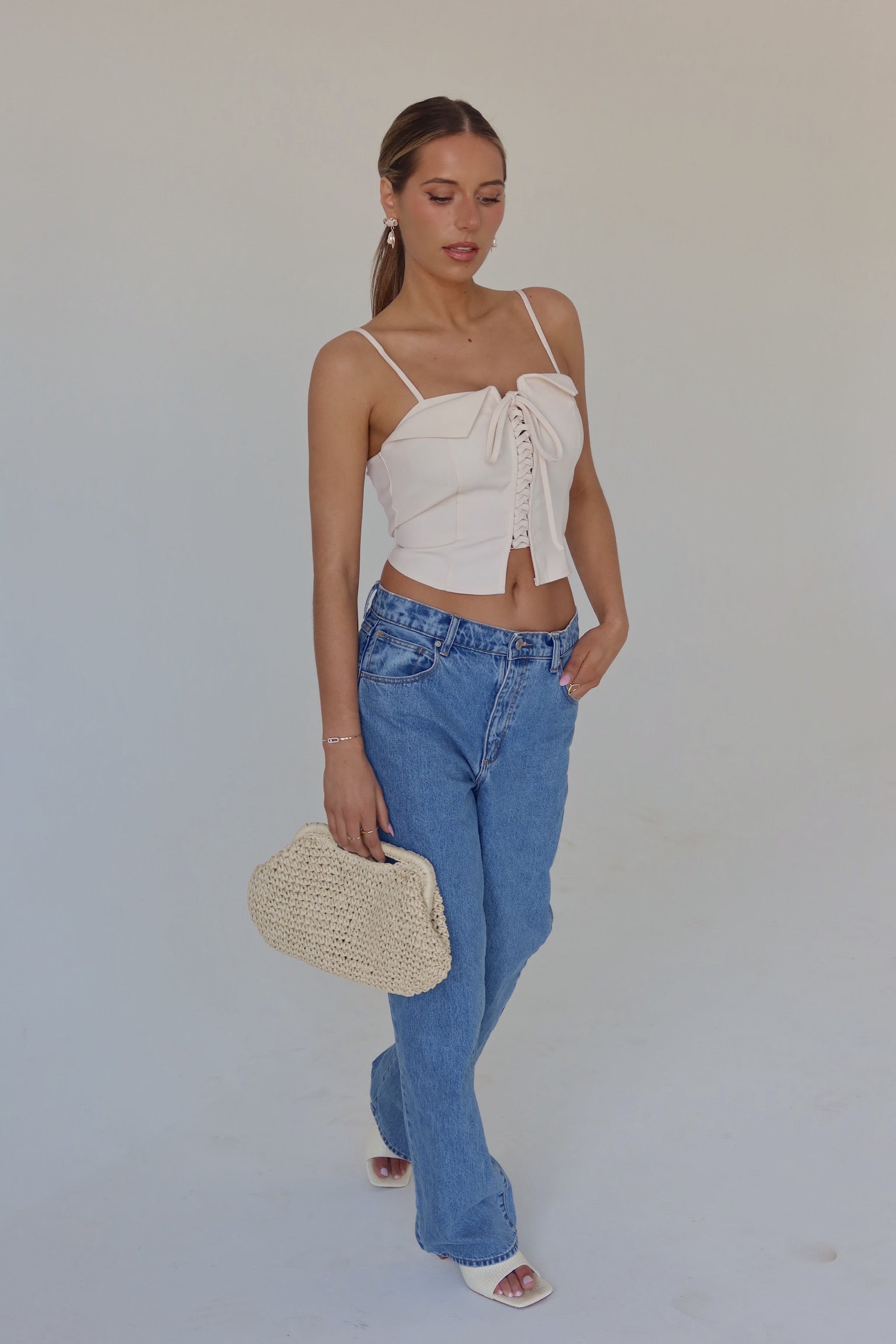 Clara Tie Front Corset Top