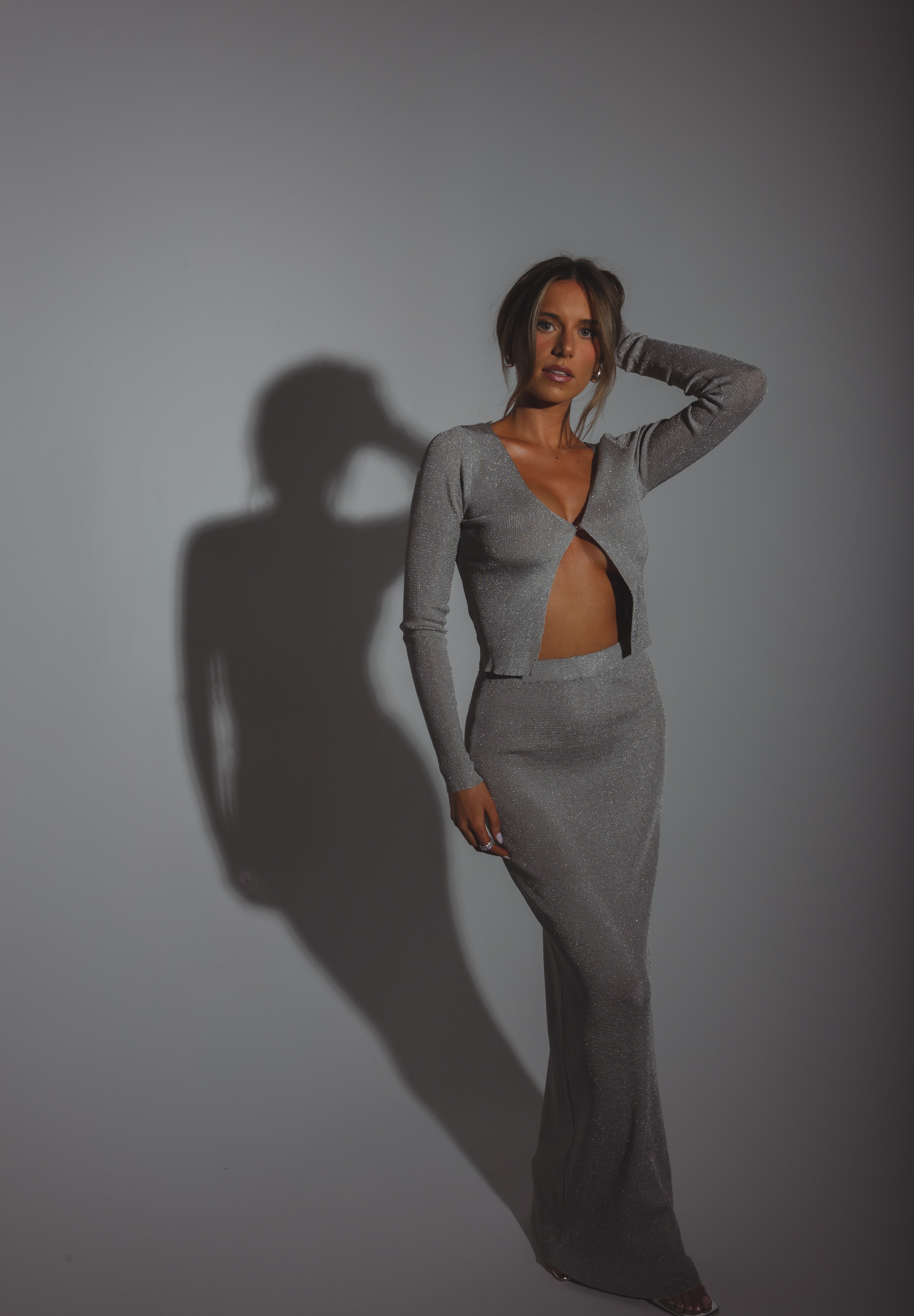 Xandra Shimmer Knit Top