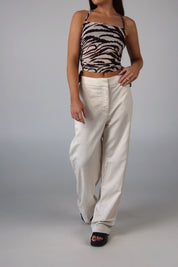 SALE :Melissa Zebra Print Mesh Tank