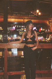 SALE :Zia Studded High Rise Straight Jeans