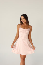 Kelsea Satin Bustier Mini Dress