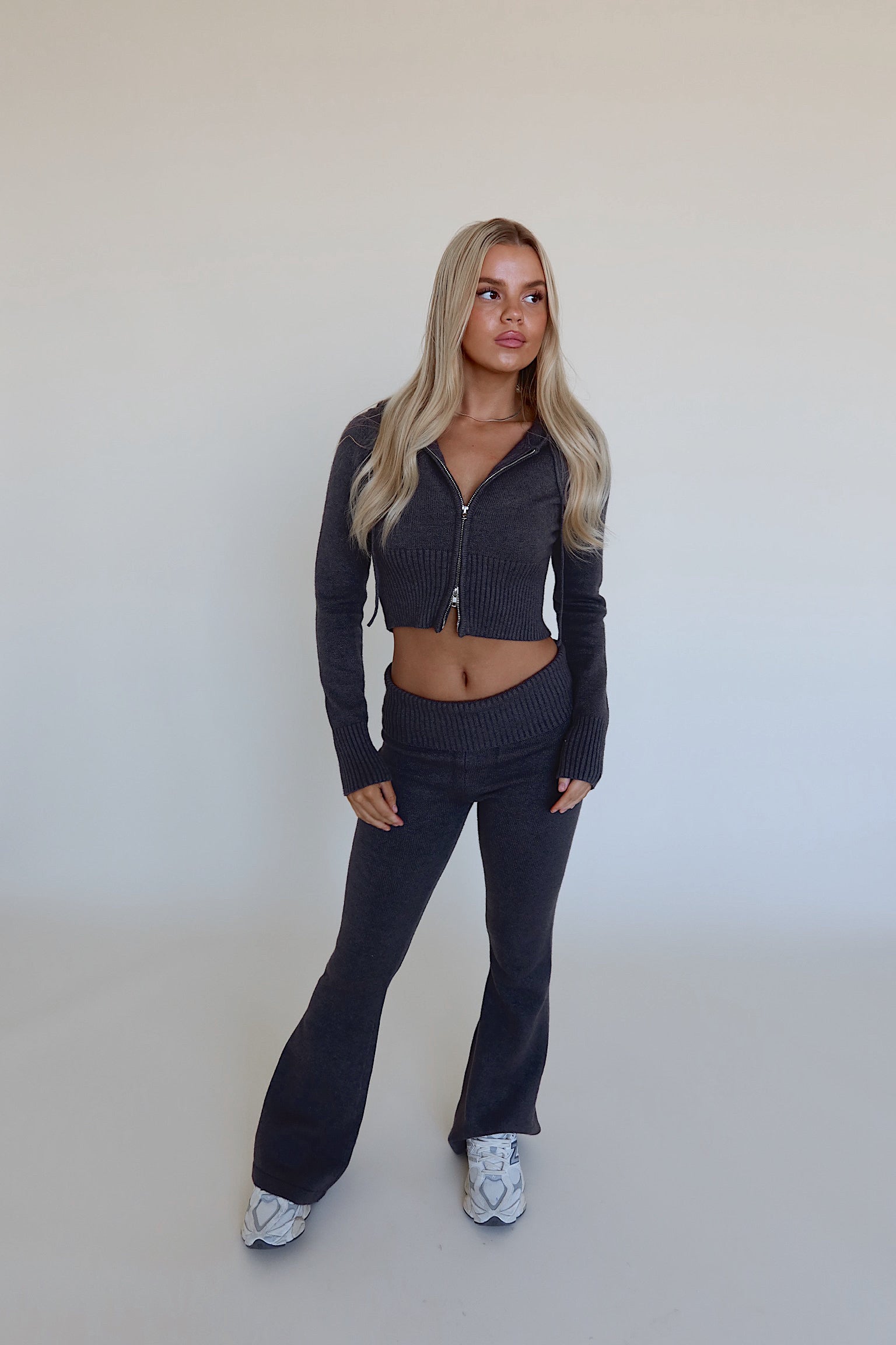 Hayden Knit Zip Up Set