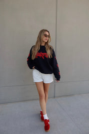 Huskers Star Crewneck In Black