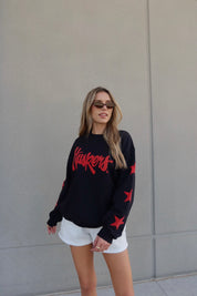 Huskers Star Crewneck In Black