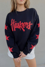 Huskers Star Crewneck In Black