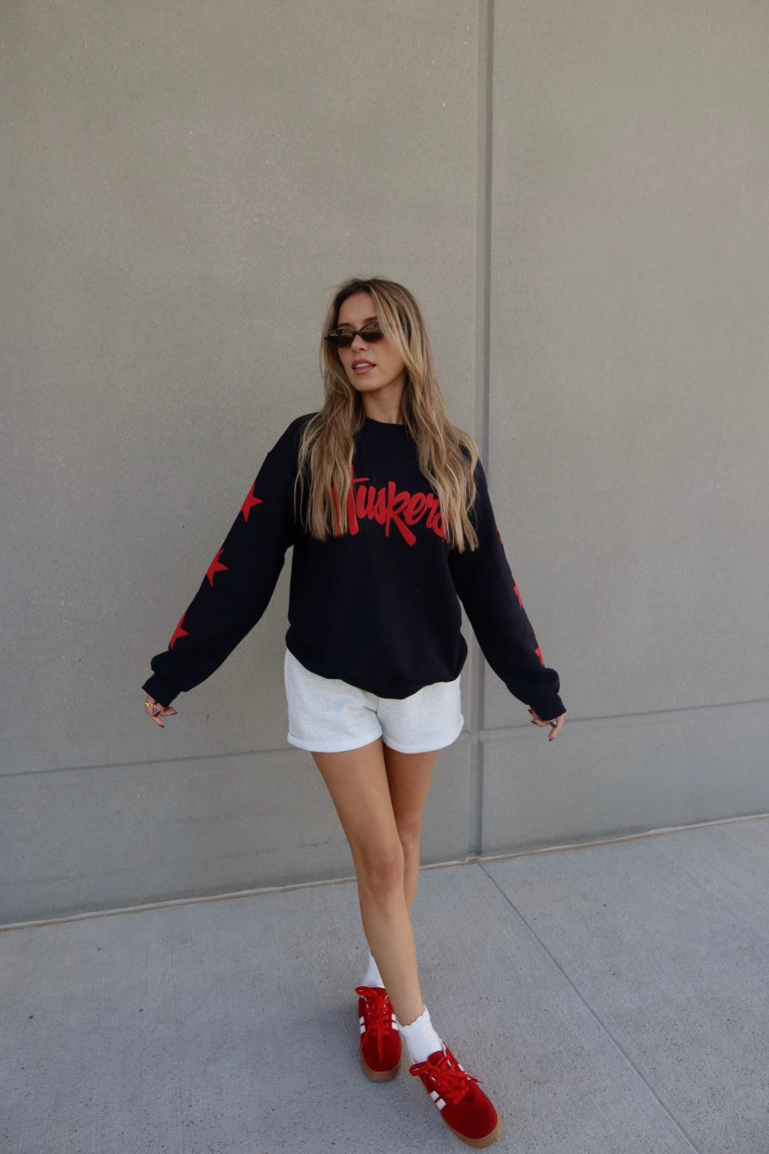 Huskers Star Crewneck In Black