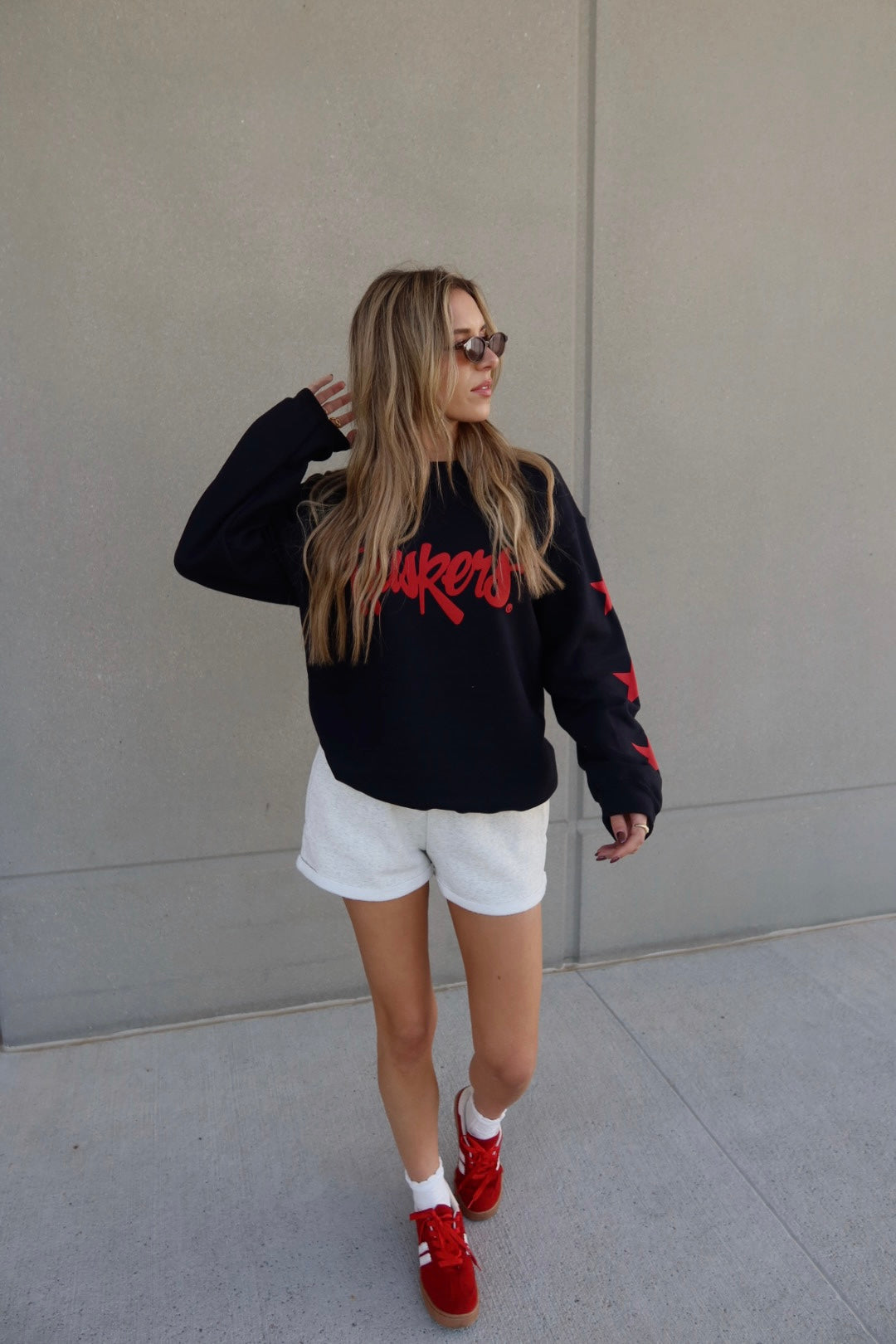 Huskers Star Crewneck In Black