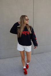 Huskers Star Crewneck In Black