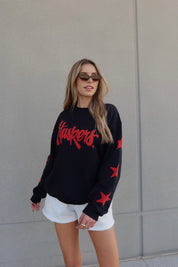 Huskers Star Crewneck In Black
